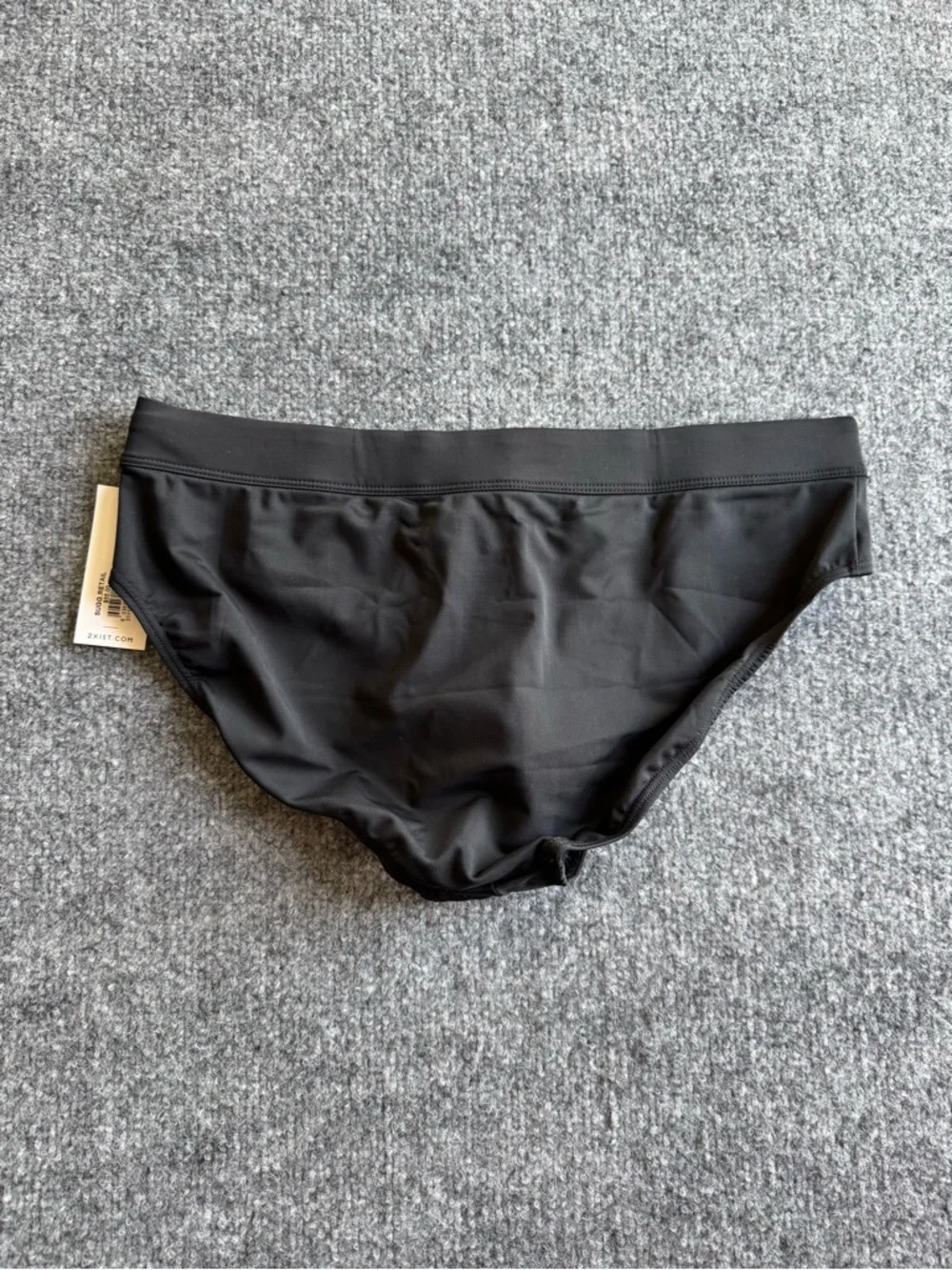 2XIST Swim Briefs Black with White Drawstring LARGE NEW with Tags